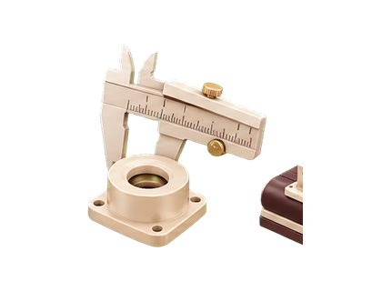 Inspection caliper measuring a part